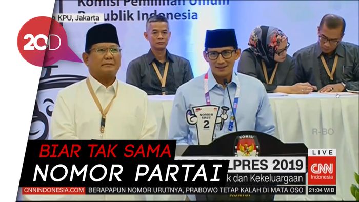 Sandiaga Jelaskan Alasan Prabowo Sebut 01 di Nomor Urut Jokowi