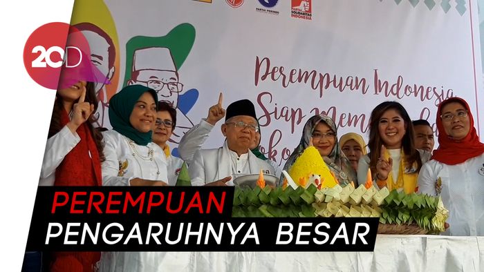 Didukung Perempuan Indonesia, Maruf Optimistis Menang