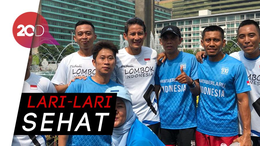 Sandi Berlari ke Taman Menteng Usai Deklarasi Kampanye Damai
