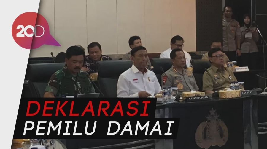 Wiranto, Kapolri, Hingga Anies Gelar Vicon Pengamanan Pemilu 2019
