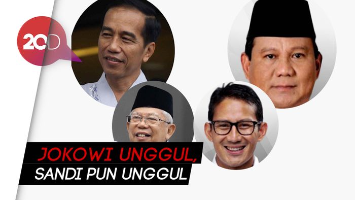 Indikator: Citra Jokowi Ungguli Prabowo, Sandi Ungguli Maruf