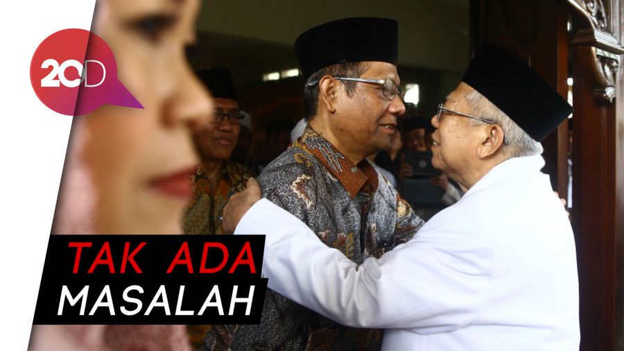 Ma’ruf Amin Bertemu Mahfud MD di Rumah Gus Dur