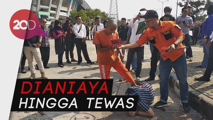 Sadis! Beginilah Rekonstruksi Pengeroyokan Haringga