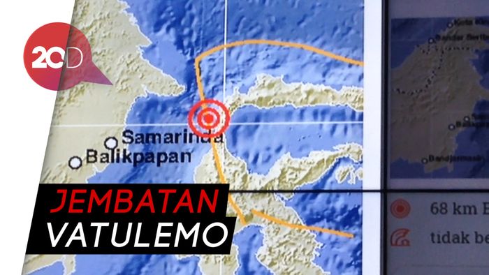 Jembatan Ikon Kota Palu Rusak Diguncang Gempa