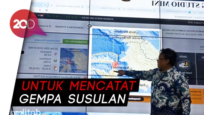 BMKG Pasang 20 Seismograf Portabel di Donggala dan Palu