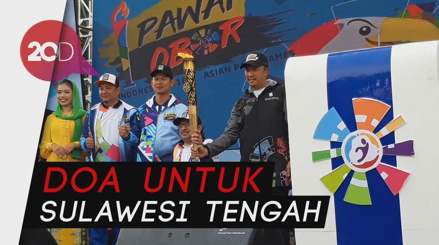 Kemeriahan Kirab Obor APG Terselip Doa Korban Gempa Sulawesi
