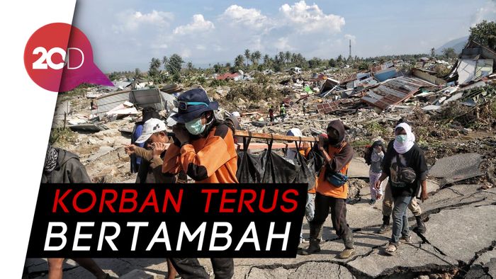 BNPB: Korban Tewas Gempa-Tsunami Palu Jadi 844 Orang