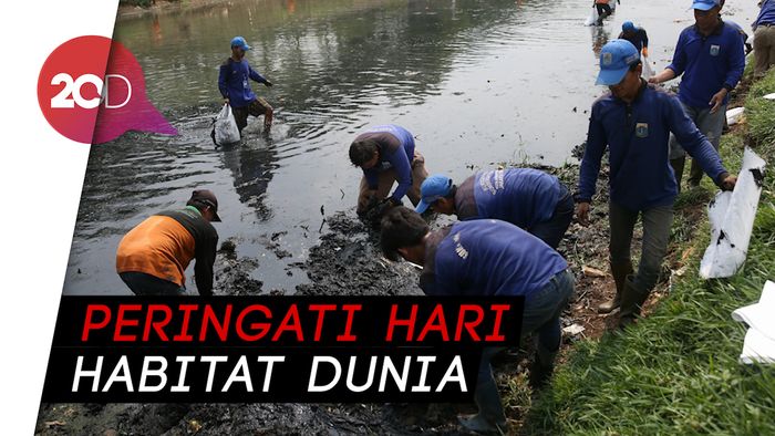 TNI dan BBWSCC Berjibaku Bersihkan Kanal Banjir Timur
