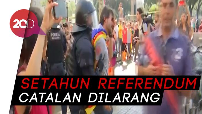 Ricuh! Massa Pro Kemerdekaan Catalan Vs Polisi Spanyol
