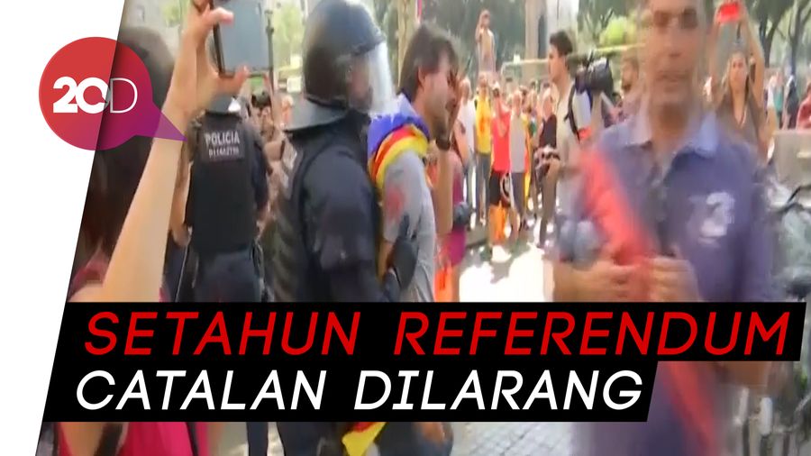 Ricuh! Massa Pro Kemerdekaan Catalan Vs Polisi Spanyol