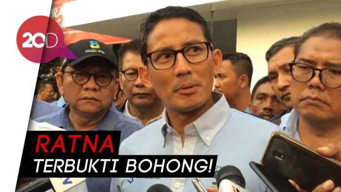 Sandi akan Laporkan Ratna Sarumpaet ke Polisi!