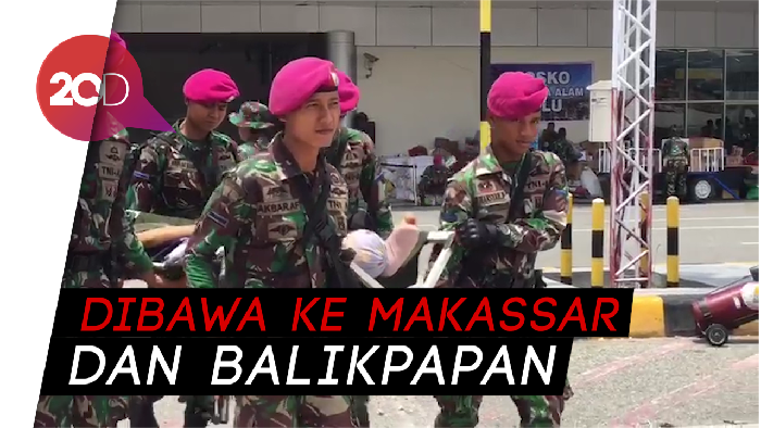 200-an Pasien Korban Gempa Dievakuasi TNI AU dari Palu