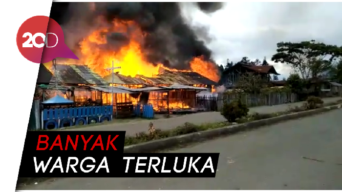 Bentrokan Warga di Oksibil Papua, Puluhan Rumah Terbakar