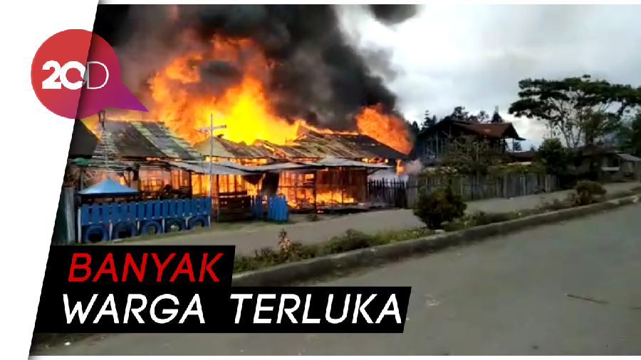 Bentrokan Warga di Oksibil Papua, Puluhan Rumah Terbakar