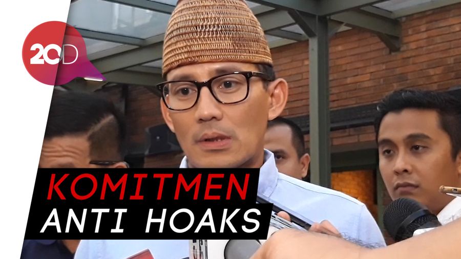 Sandiaga Setuju Ada Hari Anti Hoaks Nasional