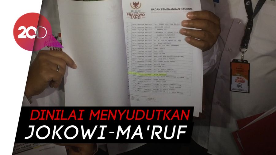 TKN Jokowi-Maruf Laporkan Dusta Ratna ke Bawaslu