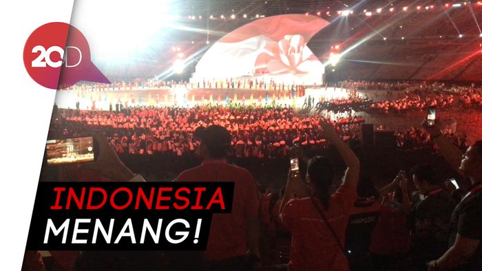 Riuh Gemuruh GBK Sambut Delegasi Indonesia 