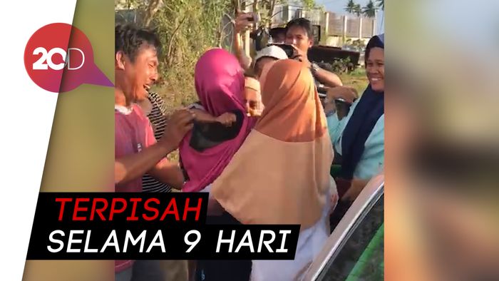 Haru Bocah Korban Tsunami Palu Akhirnya Bertemu Orang Tua