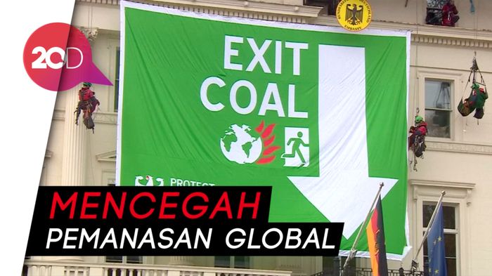 Aksi Greenpeace Protes Penggunaan Batu Bara di Jerman