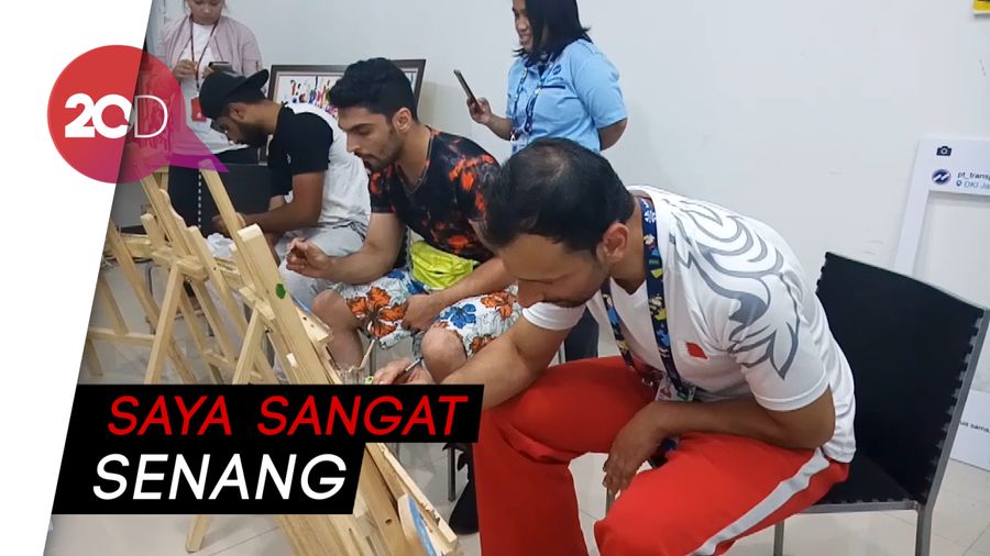 Atlet Asian Para Games Nikmati Waktu Luang dengan Melukis