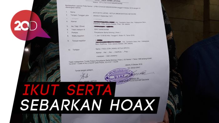 Jack Lapian Polisikan Fadli Zon Terkait Kasus Hoax Ratna!