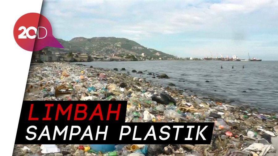 Penampakan Sampah Plastik Penuhi Pantai Karibia Haiti