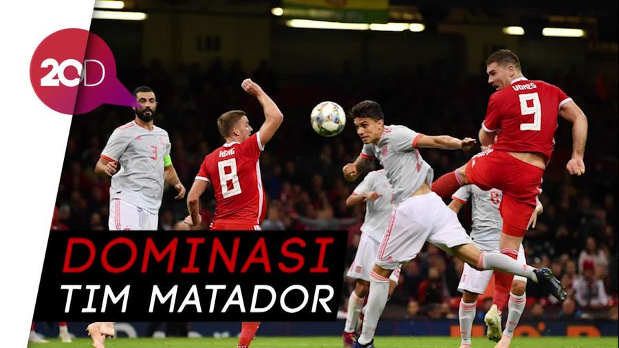 Spanyol Gulung Wales 4-1 dalam Laga Persahabatan