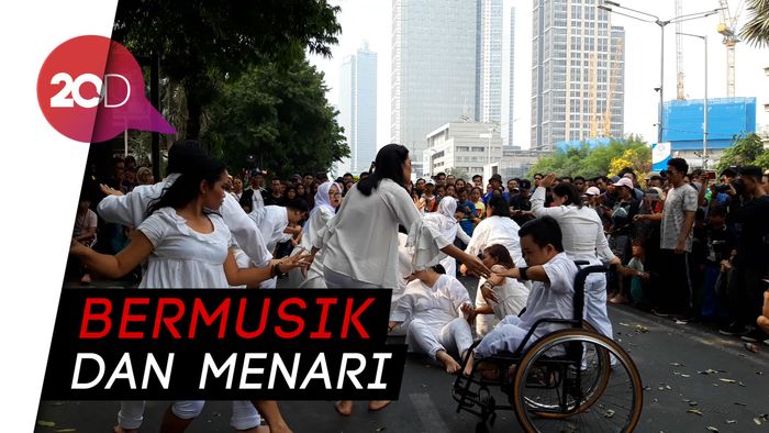  Aksi Nyeni Para Difabel di Thamrin