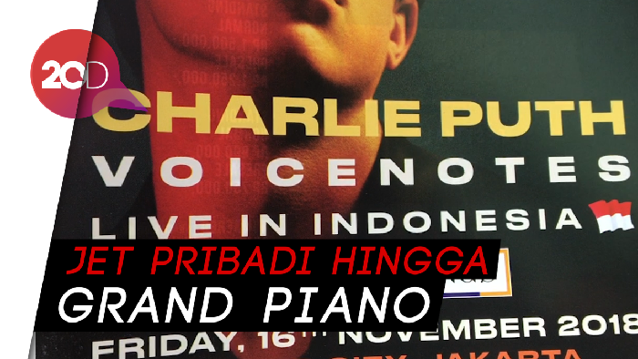 Konser di Indonesia, Ini Daftar Permintaan Charlie Puth