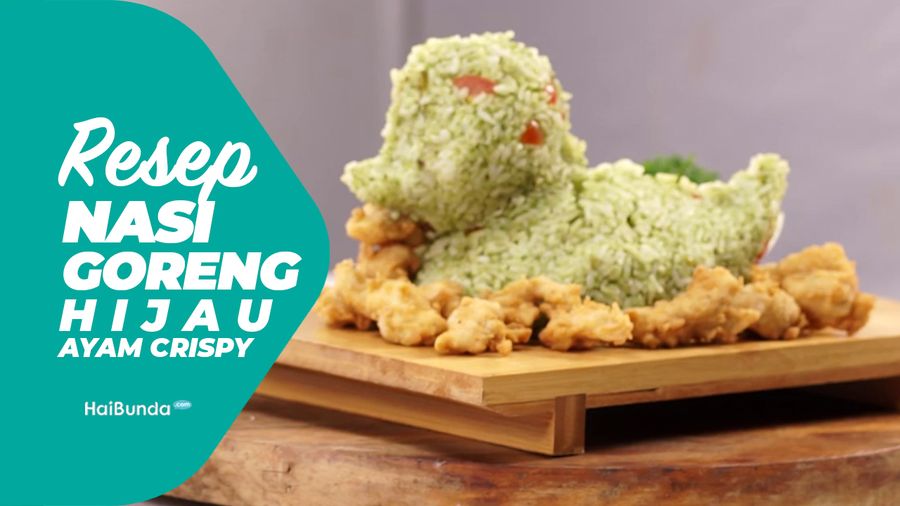 Resep Nasi Goreng Hijau Ayam Crispy Bentuk Bebek