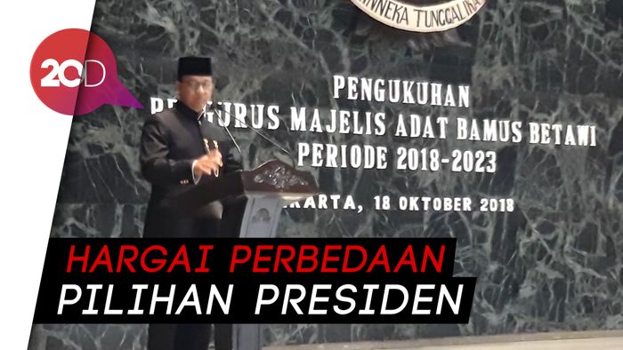  Jelang Pilpres 2019, Anies Minta Bamus Betawi Rileks 