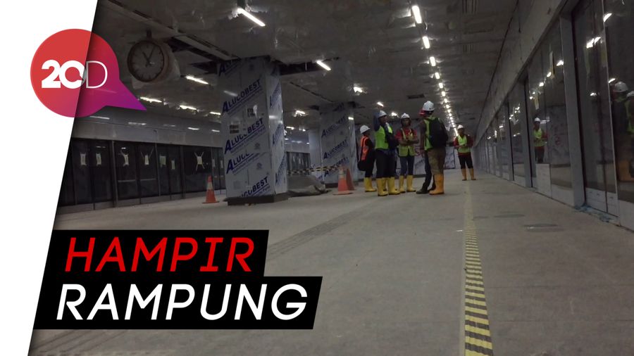 Menengok Interior Stasiun Bawah Tanah MRT Senayan 