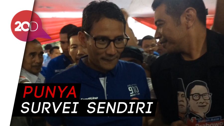 Pesan Sandi ke Relawan: Jangan Percaya Hasil Survei Lain!