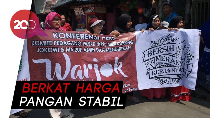 Jokowi-Ma’ruf Dapat Dukungan Pedagang Pasar Kalimalang