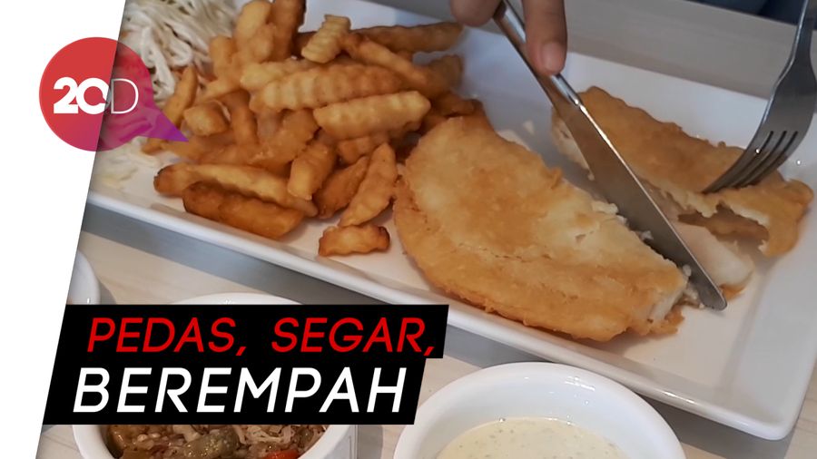 Makan Fish & Chips Cocol Sambal Matah, Pedas Nikmat!