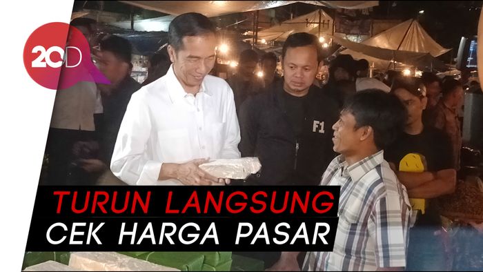 Blusukan Malam ke Pasar Bogor, Jokowi Pastikan Harga Stabil