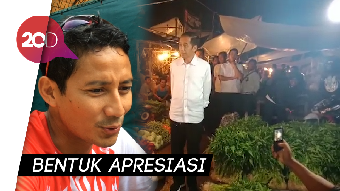 Sandiaga Kasih Jempol buat Jokowi yang Blusukan ke Pasar 