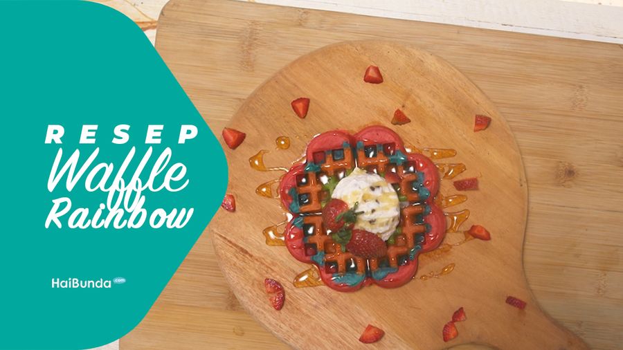 Resep Waffle Rainbow