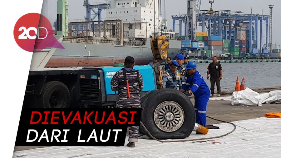 Inilah Roda Pesawat Lion Air JT 610 yang Berhasil Dievakuasi