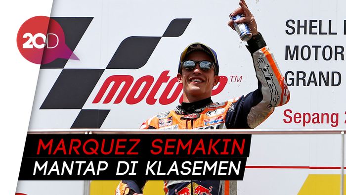 Rossi Jatuh, Marquez Terdepan di MotoGP Malaysia