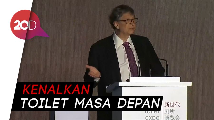 Bill Gates Bawa Kotoran Manusia Saat Berpidato
