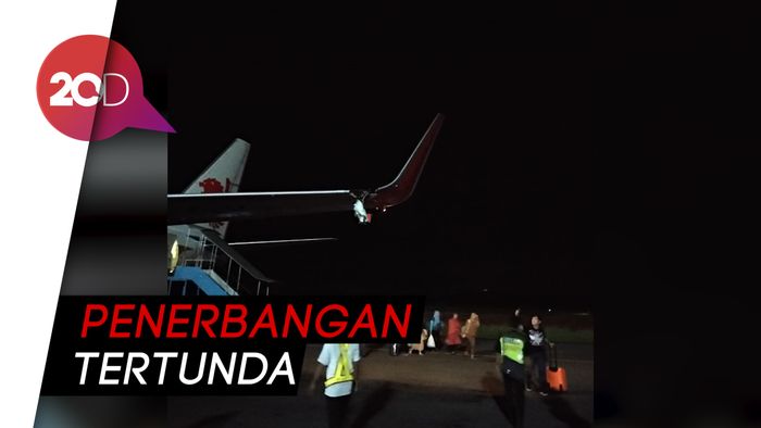 Sayap Lion Air Senggol Tiang di Bandara Bengkulu