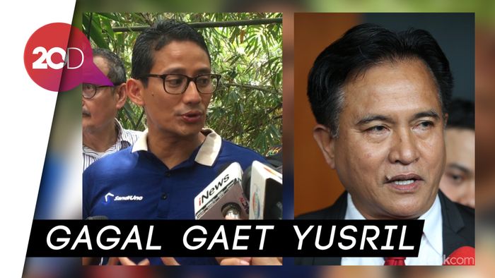 Sandi Pernah Ajak Yusril Gabung, Tapi Tak Sepakat