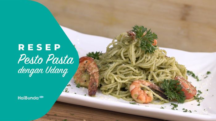 Resep Pesto Pasta dengan Udang