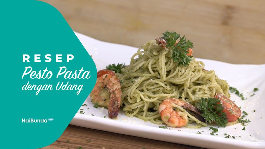 Resep Pesto Pasta dengan Udang