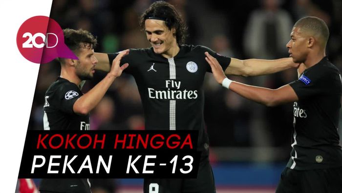 Hattrick Cavani Antar PSG Kokoh Tak Terkalahlan