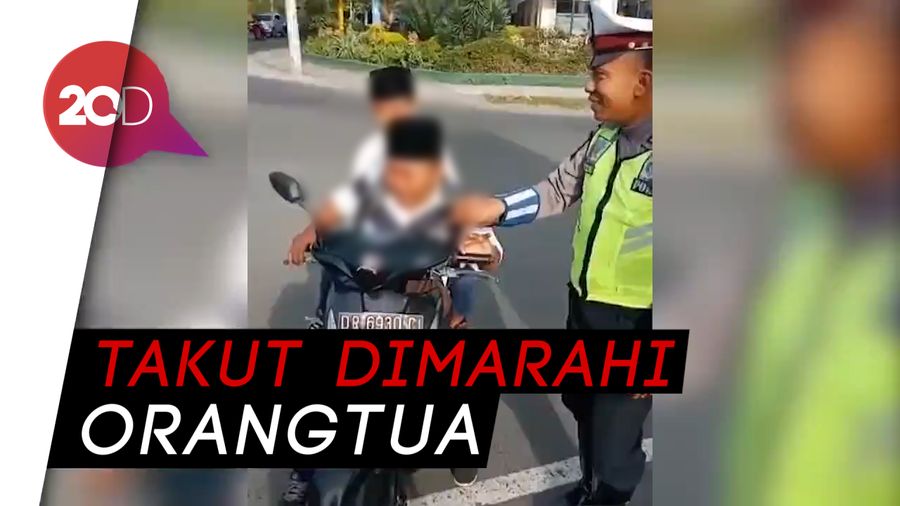 Tangisan Pilu Bocah saat Ditilang Polisi