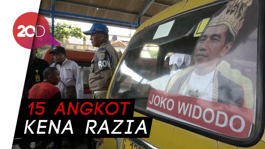 Angkot Pasang Stiker Raja Jokowi, Pol PP dan Bawaslu Bergerak
