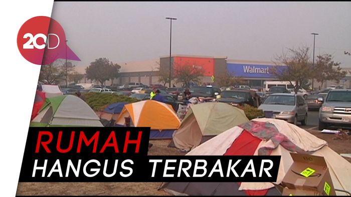 Korban Kebakaran California Terpaksa Tinggal di Supermarket