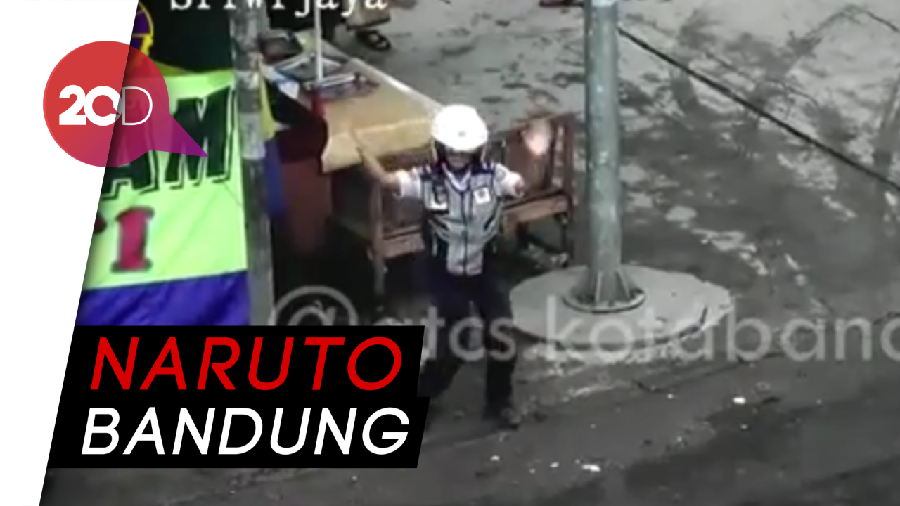 Kocak! Pengendara Nakal Ditegur Pakai Jurus Kagebunshin Naruto 